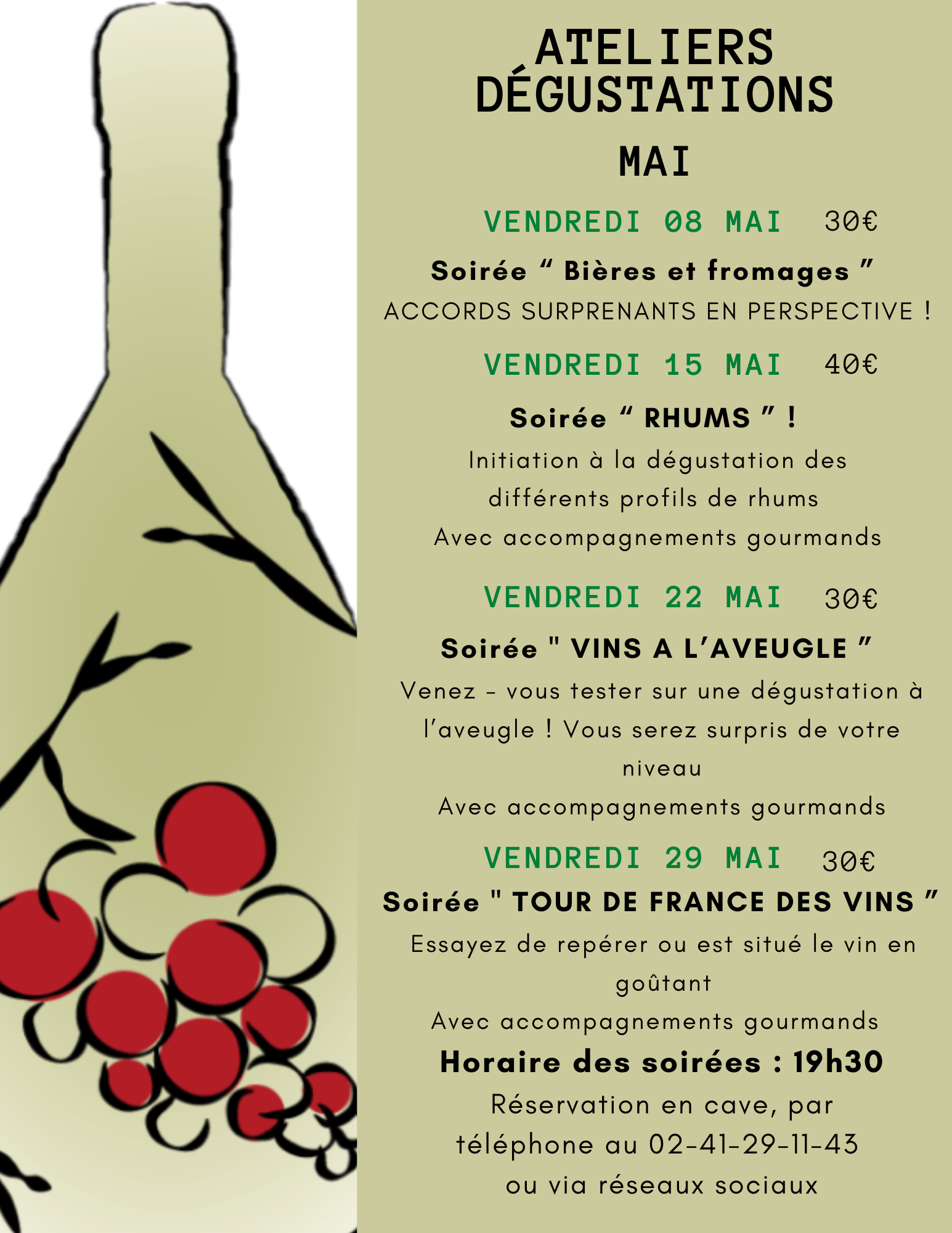 ATELIERS DEGUSTATIONS MAI